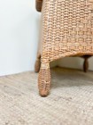 Vintage Woven Rattan Side Table – Square Occasional Table