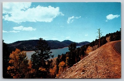 Navajo Lake Cedar City UT Vintage Postcard Utah Kanab Mountains Evergreens 1960