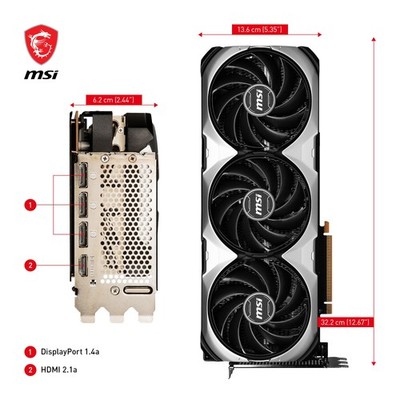 MSI GeForce RTX 4090 Ventus 3X OC 24GB GDDR6X 2595 MHz Gaming