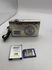 Nikon COOLPIX S3100 14.0MP Digital Camera Tested Working w/ Mem Card & Battery