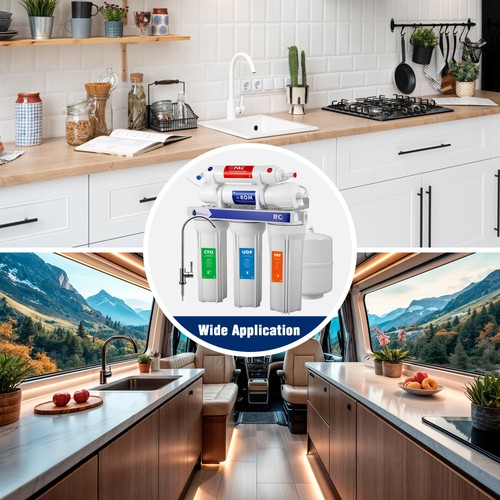 5 Stage Reverse Osmosis Water Filtration System Purifier 300L 75 GPD 41-122°F - Picture 16 of 16