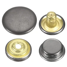 30Set Press-Stud Cap Button 15mm Metal Snap Fastener for Clothes DIY, Gun