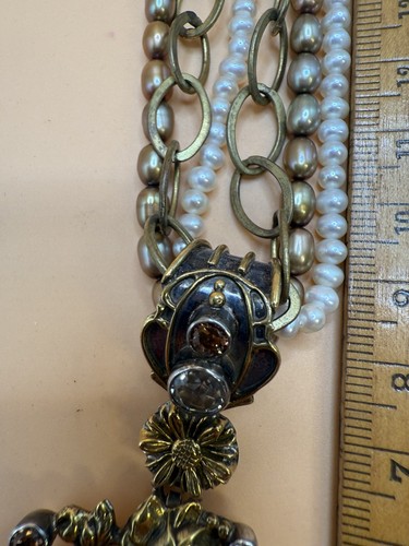 Vintage Echo Of The Dreamer Sterling Silver Statement Necklace Margaret Thurman - Picture 4 of 10