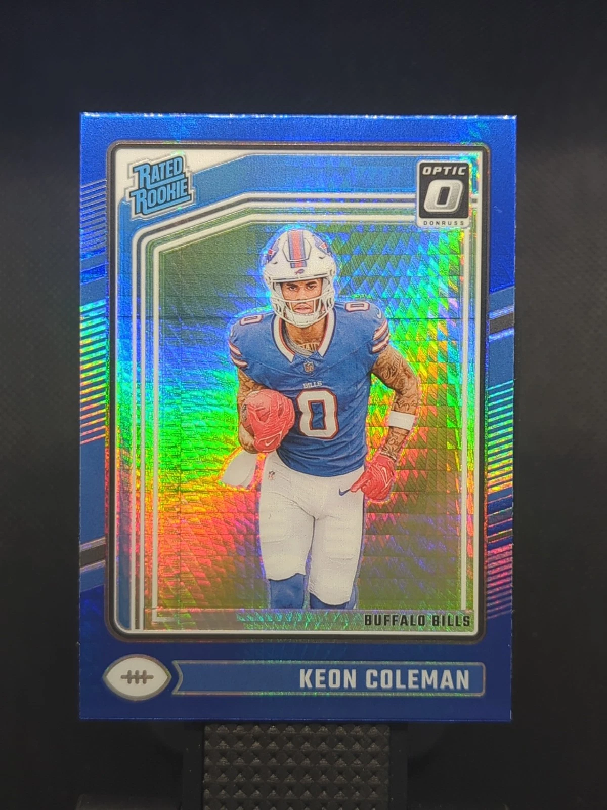 2024 Donruss Optic Keon Coleman Rated Rookie Blue Hyper Prizm RC #263 Bills