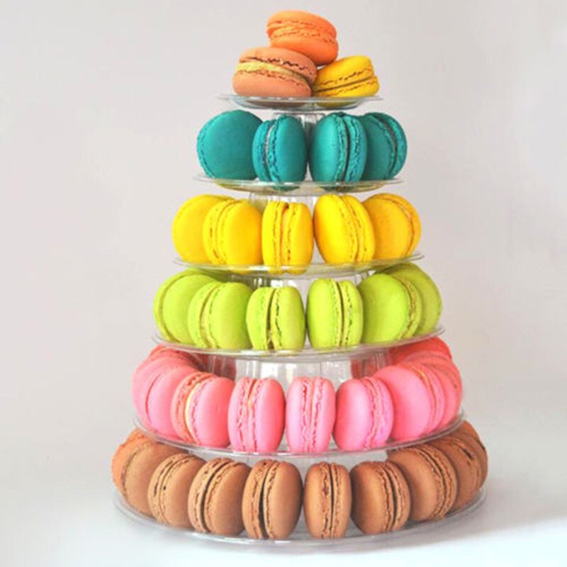 6 TierS Macaron Cake Tower Display Round Stand Rack Birthday & Wedding Party UK - Picture 8 of 19