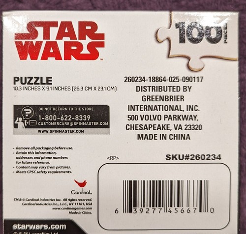 Disney Star Wars Last Jedt REY 100 Piece Jigsaw Puzzle NEW SEALED - Picture 3 of 4
