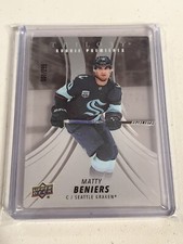 2022-23 Upper Deck Trilogy Rookie Premieres Plexi Glass Matty Beniers 1/299