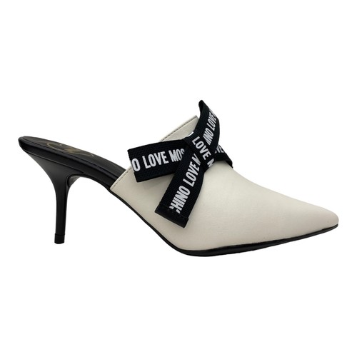 DAMENSCHUHE PUMPS LOVE MOSCHINO JA10187G1GIE0100 LEDER WEISS ORIGINAL PE2023 - Bild 2 von 6