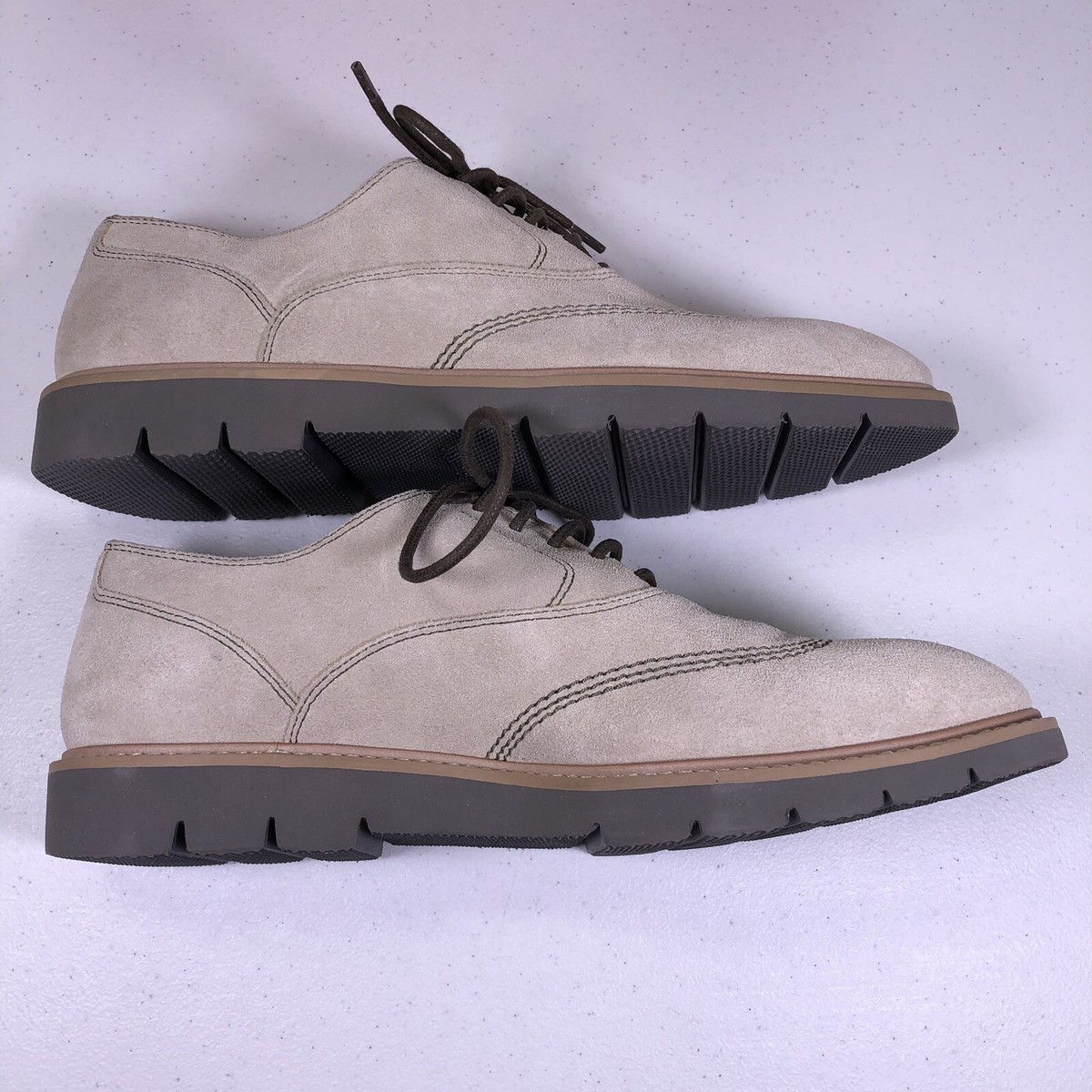Donald J. Pliner Mens Sennet Beige Suede Oxfords Shoes $175  display picture 2