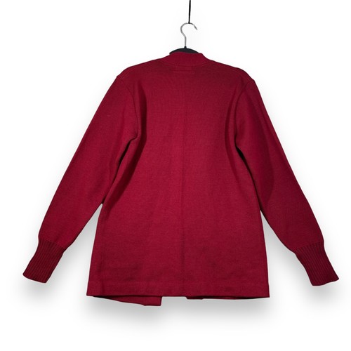 Vintage 50s Sherman Oaks High School Unisex Small Red Letterman Cardigan Sweater - Picture 4 of 7
