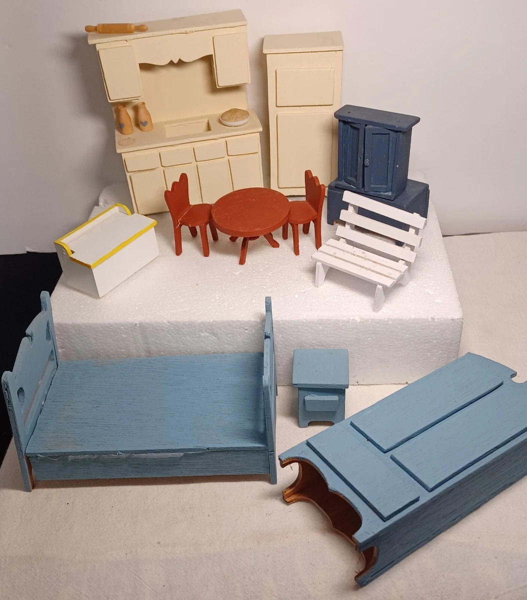 Balsa wood dollhouse furniture deals