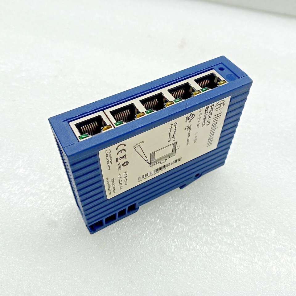 HIRSCHMANN SPIDER 5TX 5-PORT DIN MOUNT RAIL ETHERNET SWITCH | eBay