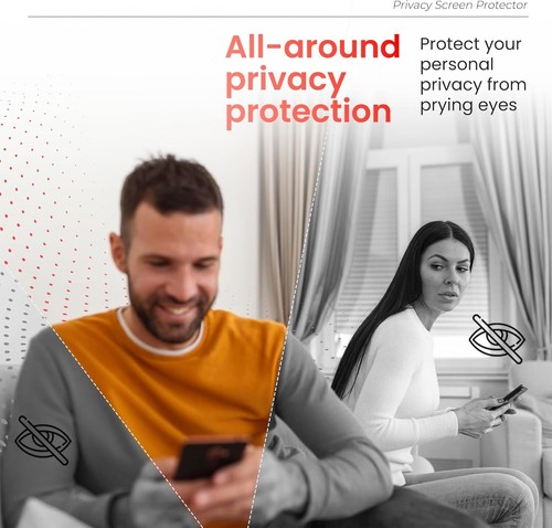Rhino Glass 2Pck Protection d'écran en verre de confidentialité facile à installer pour iPhone Pro Max - Photo 7 sur 9