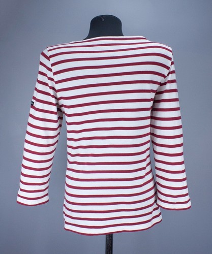 Blusa a rayas rojas Saint James para mujer manga 3/4 talla GB 8 US 4 int XXS - Imagen 7 de 12