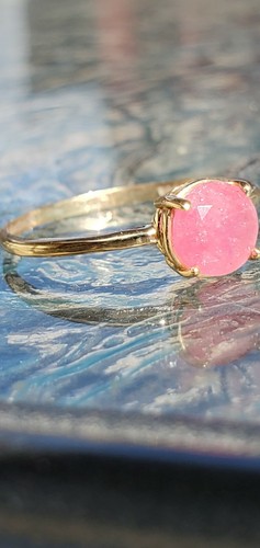 Rubin Rundschliff Solitär Ring 10kt massiv Gelbgold - Bild 10 von 12