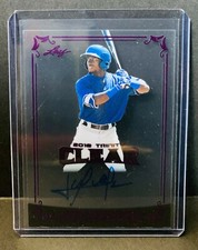 2018 Leaf Trinity Clear Acetate JULIO PABLO MARTINEZ Purple Foil Auto RC Rangers