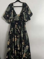Asos Dress Women Plus size Flower Flowy Summer