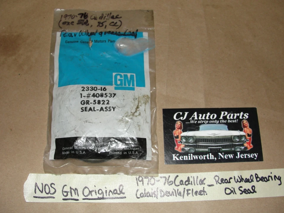 NOS GM 1970-1976 CADILLAC DEVILLE CALAIS FLEETWOOD COJINETE DE RUEDA TRASERA SELLO DE ACEITE Foto 4 de 4