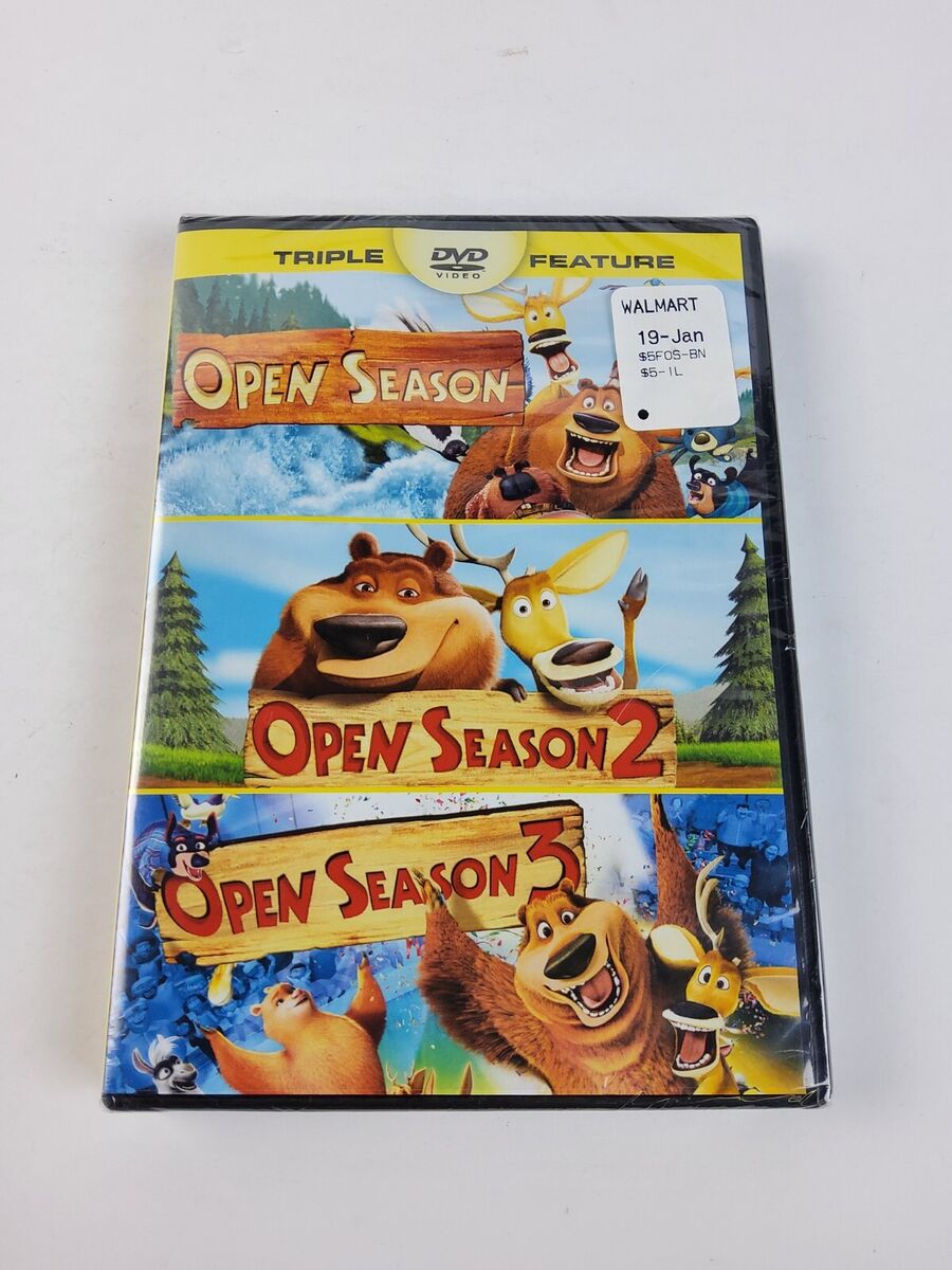 Open Season 3-Movie Collection (DVD, 2014, 2-Disc Set) Family Kids NEW  SEALED