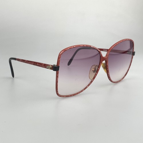 Occhiali da sole vintage Revue mod. S5124 Farfalla bordeaux oversize Italia anni 80 - Foto 2 di 10