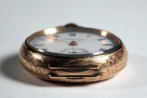 18K Gold 1904 Lady Waltham Open Face pocket watch gold hands very good condition - Picture 9 of 12