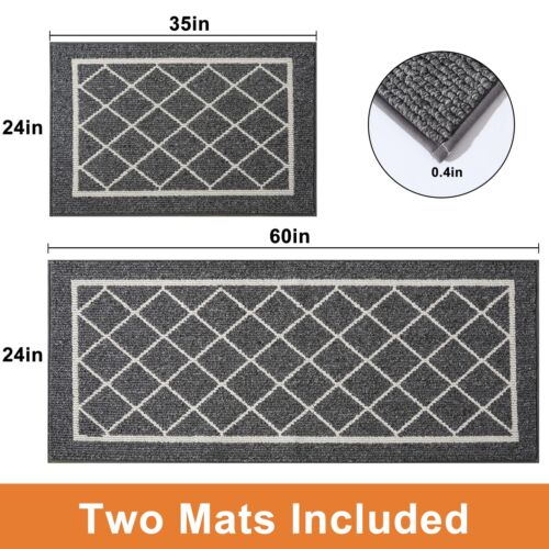 -Kitchen-Rugs-Non-Slip-Kitchen-Mats-for-Floor Machine Washable Kitchen Mats 2... - Picture 5 of 8