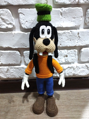Crochet Goofy doll Amigurumi Goofy doll Goofy keyring handmade goofy doll 12 inc - Picture 12 of 14