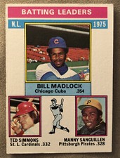 1976 Topps #191 NL Batting Leaders Bill Madlock Manny Sanguillen Ted Simmons