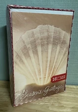 Image Arts Shell on Sand Box of 16 Christmas Cards