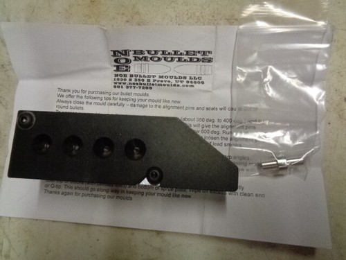 NOE 4 Cavity Gas Check Aluminum Bullet Mold 311-188-FN .308-.311 - Picture 2 of 5