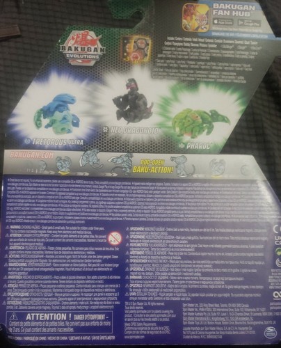 3 Pack Aquos Tretorous Ultra Neo Dragonoid Pharol Bakugan Evolutions Starter New - 第 3/3 張圖片