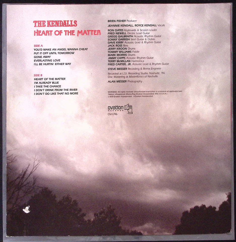 THE KENDALLS HEART OF THE MATTER OVATION RECORDS VINYL LP 146-36 W - Image 2 of 4