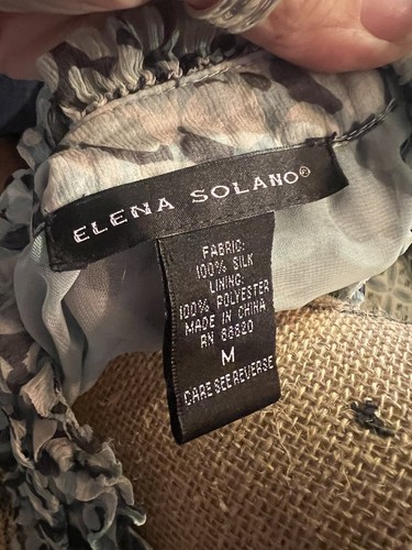 Elena Solano Sheer Button-Up Blouse Size M - Picture 4 of 4