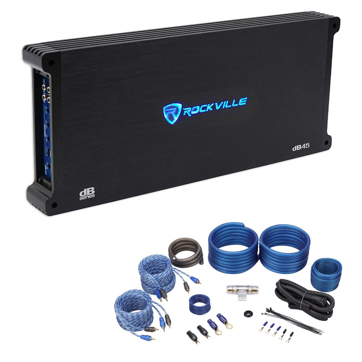 Rockville dB45 3200 Watt/800w RMS 4 Channel Car Amplifier+