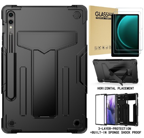 Samsung Galaxy Tab S10 Plus/S9+/Tab S9 FE+ Case 12.4" Shockproof Kickstand Cover - Picture 4 of 47