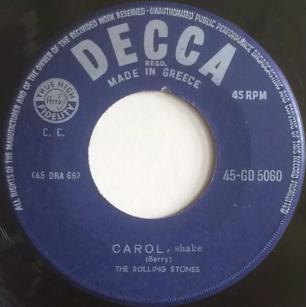 The Rolling Stones – It's All Over Now Decca-45-GD 5060 Greece 1964