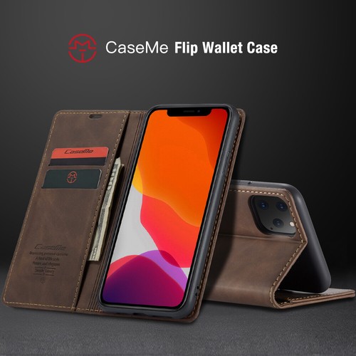 CaseMe Magnetic Leather Case iPhone 16 15 14 13 12 11 Xs XR Pro Max Mini 8 6+ - Picture 49 of 60