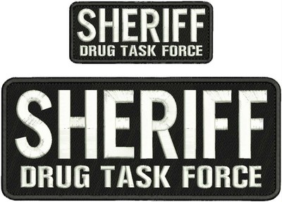 POLICE DRUG TASK FORCE EMBROIDERY PATCHES 4X10 WITH HOOK on back POLICE DRUG TASK FORCE EMBROIDERY PATCHES 4X10 WITH HOOK on back
