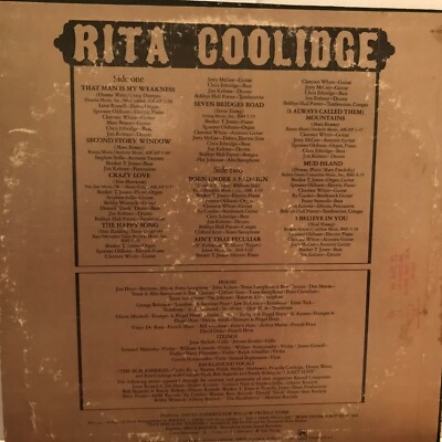 RITA COOLIDGE LP RITA COOLIDGE | eBay