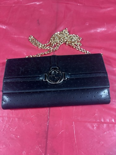 Authentic Gucci Marmont Wallet On Chain Crossbody Bag. Snap Is Loose On The Back