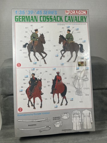 DRAGON GERMAN COSSACK CAVALRY Soldiers on Horses #6065 1/35 SCALE 39-45 Series - Picture 5 of 7