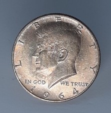 Toned 1964-D KENNEDY US Silver Half Dollar Coin 90% Silver