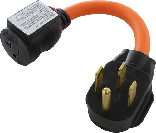 4-Prong 220V to 120V Adapter Cord with 20 Amp Breaker for Safe Power Conversion - Picture 3 of 8