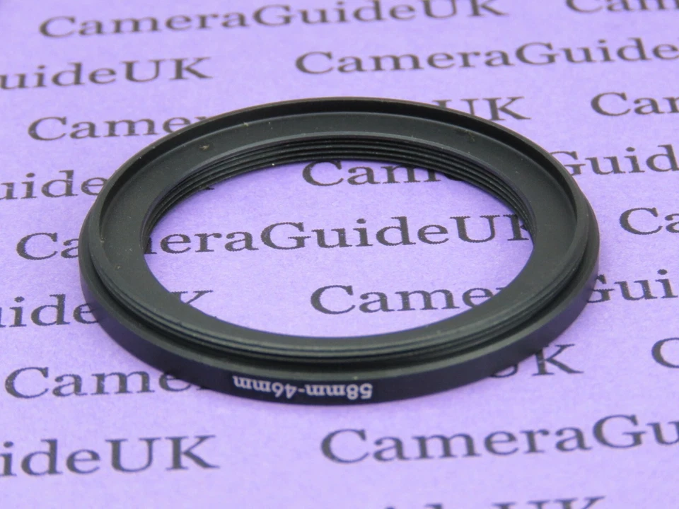 58mm to 46mm 58-46 Male-Female Stepping Step Down Filter Ring Adapter 58mm-46mm - Image 2 of 2