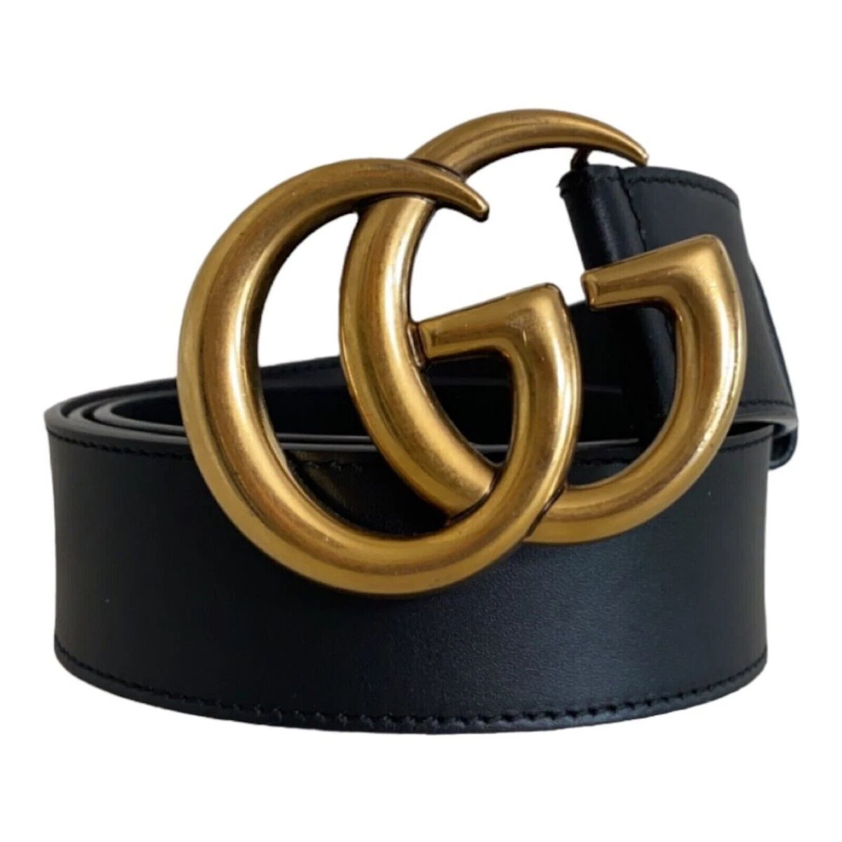 Ceinture en cuir double boucle G authentique Gucci avec reçus taille 75/30 prix de vente