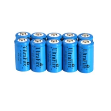 10pcs Ultrafire 16340 Battery 3.7V 1800mAh Rechargeable Cell For Camera