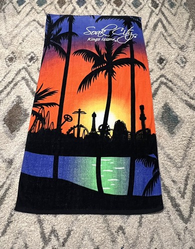 Cedar Fair Beach Pool Towel Soak City Kings Island 29.5” x 55.5” - Picture 1 of 6