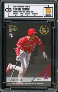 2018 Topps Now #MOY-2 MOMENT OF THE YEAR ROOKIE Shohei Ohtani ~ CG 10 PRISTINE