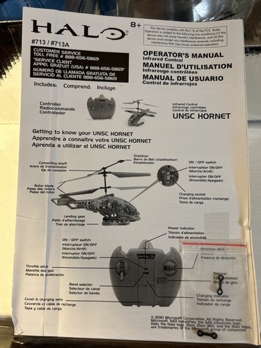 UNSC Hornet Halo R\C Infrared Remote Control Flying Drone Helicopter Arctic READ - Picture 15 of 23