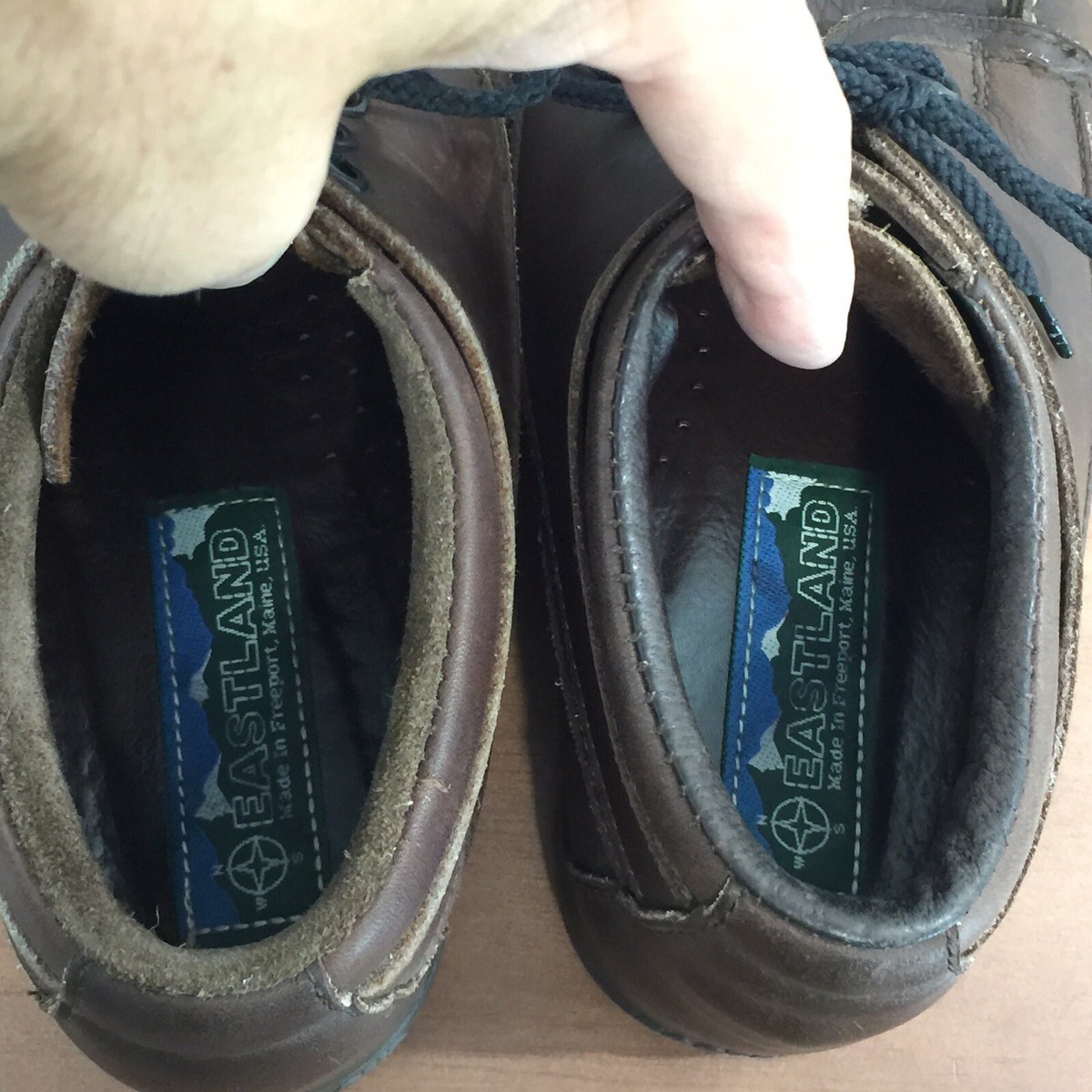 Vintage 90s Eastland Womens Sz 8 Brown Leather Boat Shoes
